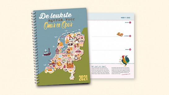 De leukste agenda voor opa's en oma's 2021. Boordevol leuke suggesties, weetjes, activiteiten, natuur-, knutsel- en leestips voor een vitaal, duurzaam, betrokken en actief leven.